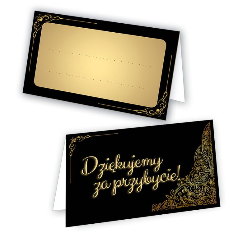 Winietki na Stol Slubne Zlote Serca - 10 sztuk WNS_01