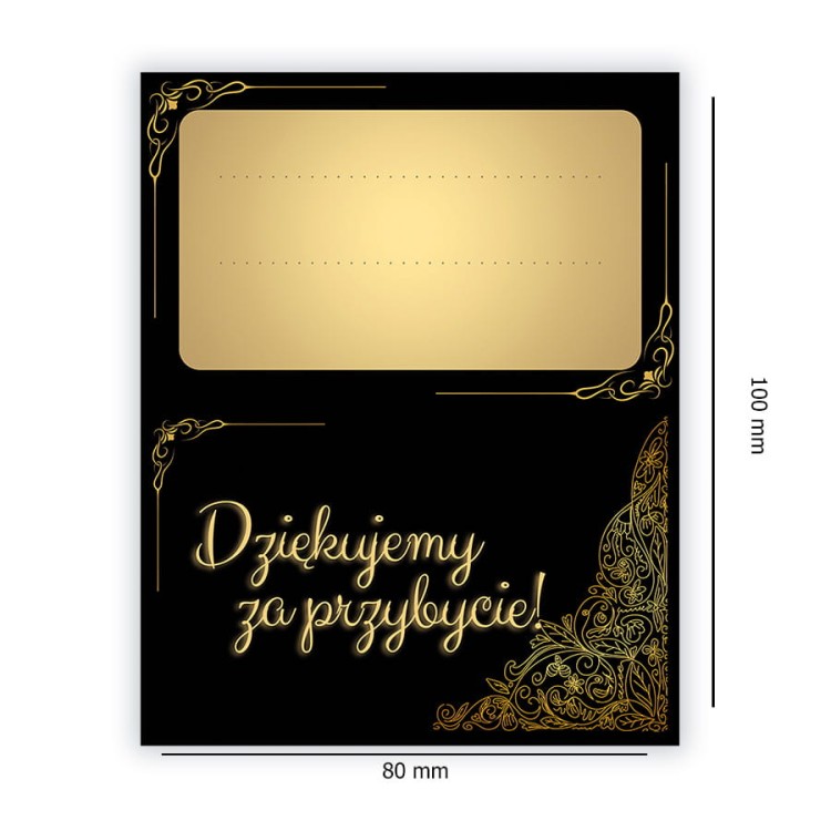 Winietki na Stol Slubne Zlote Serca - 10 sztuk WNS_01 Rozmiar