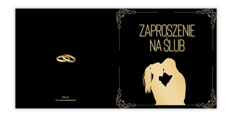 Zaproszenia Ślubne Para  ZKS_04 Przod