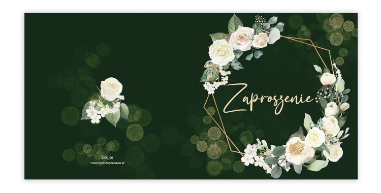 Zaproszenia Slubne Butelkowa Zielen ZKS_06 Przod
