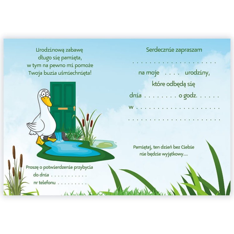 Zaproszenia dla Dzieci Ges WB_40 Srodek