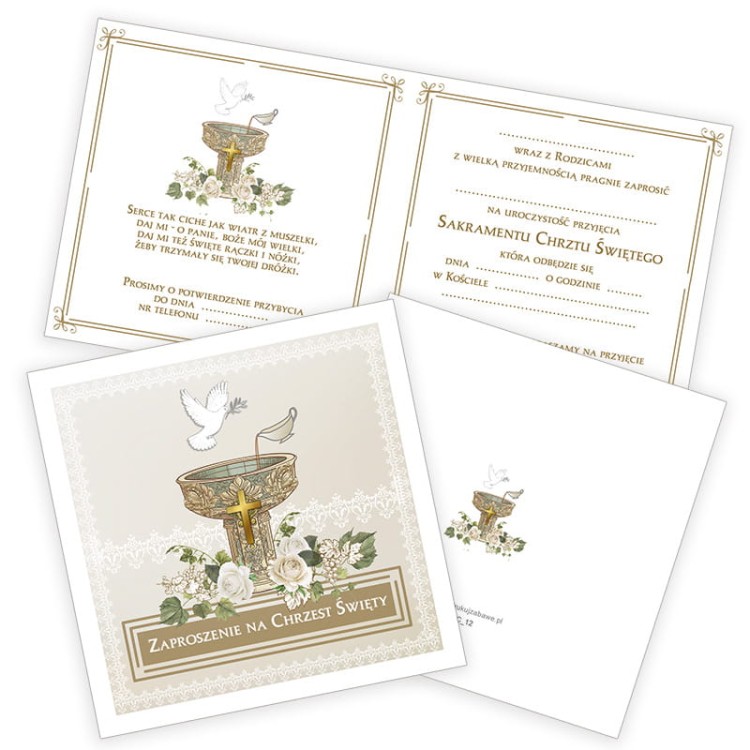 Zaproszenia na Chrzest Swiety Chrzcielnica ZKC_12