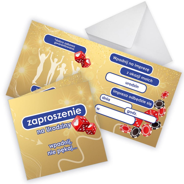 Zaproszenia na Urodziny Satysfakcja Gwarantowana Z11_17 Biala Koperta