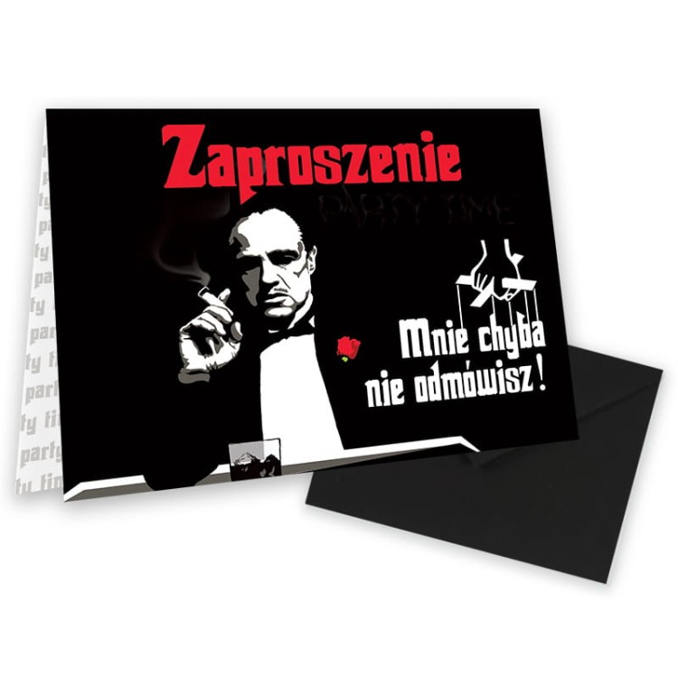Zaproszenia Ogolne Mnie nie Odmowisz  WB_13 Czarna Koperta