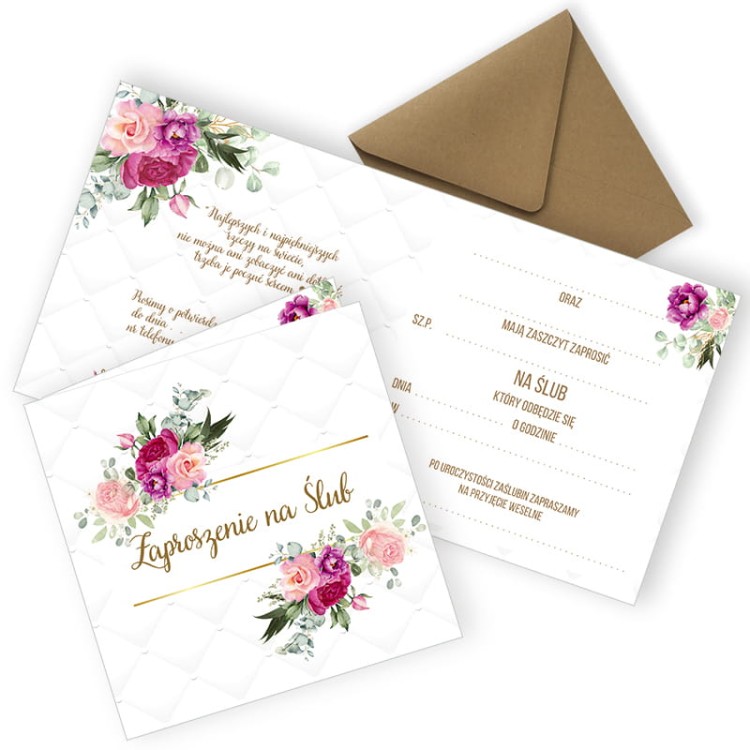 Zaproszenia Slubne Glamour ZKS_08  Eko Koperta