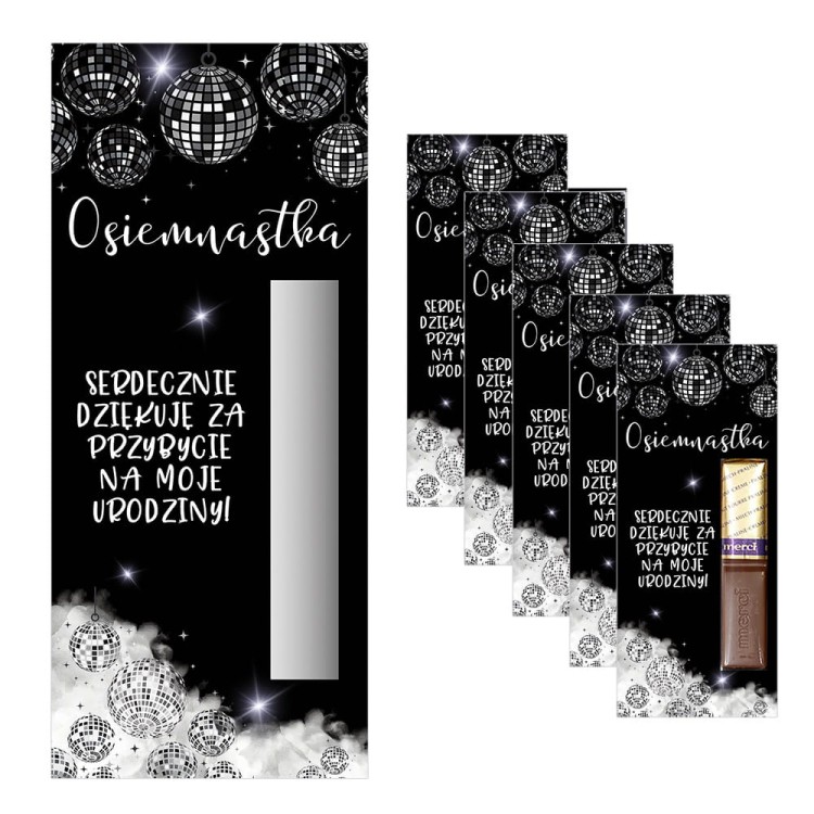 Podziekowania dla gosci Merci na 18 Urodziny Czern i Biel - 5 sztuk PDM_21