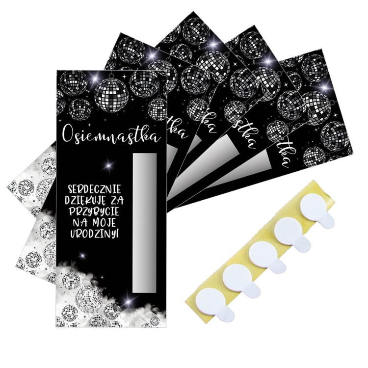 Podziekowania dla gosci Merci na 18 Urodziny Czern i Biel - 5 sztuk PDM_21