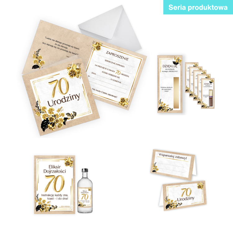 Zlote Eko 70 Urodziny Seria Produktowa Biala Koperta