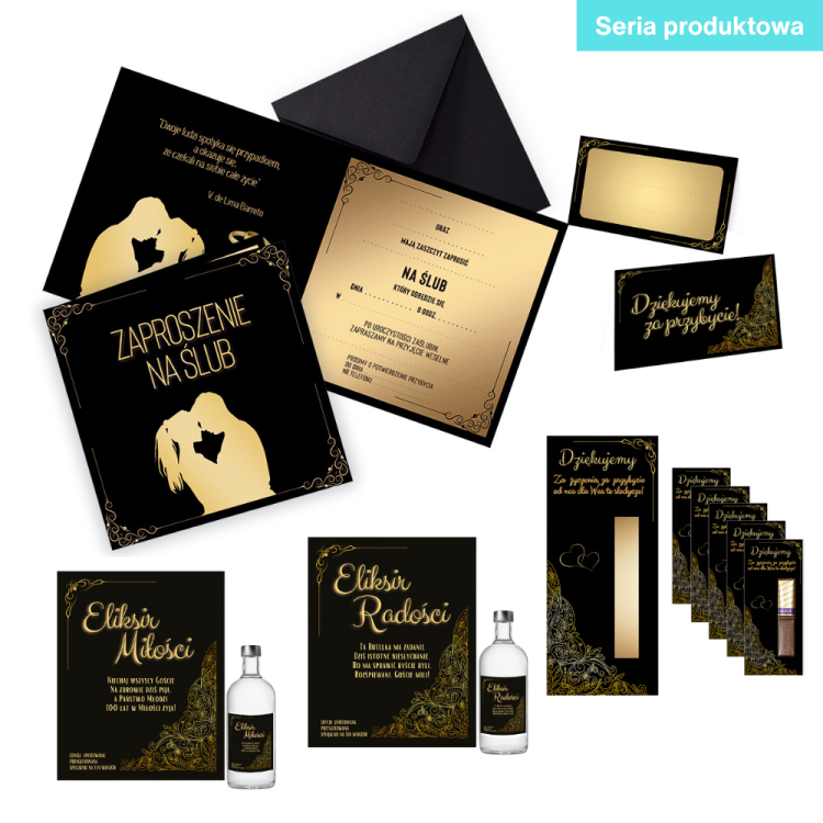 Para Seria Produktowa Czarna Koperta