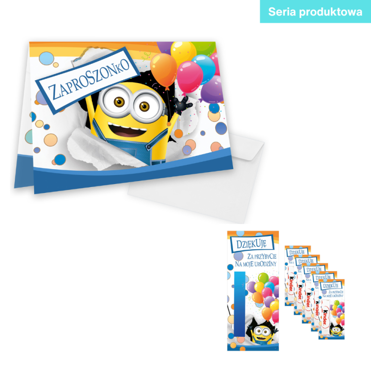 Minionek Seria Produktowa Biala Koperta