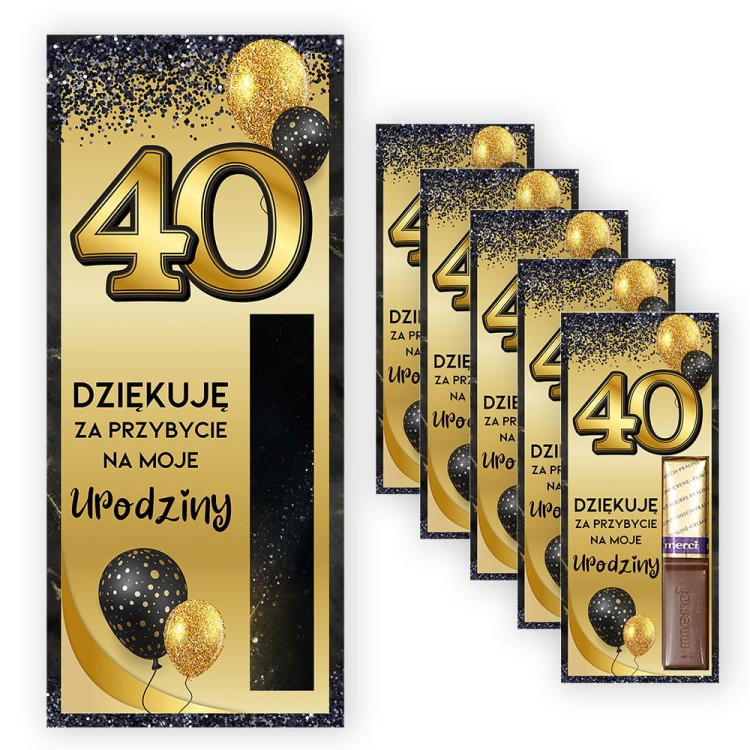 Podziekowania dla gosci Merci na Impreze 40 Urodziny Czarno Zlote - 5 sztuk PDM_31