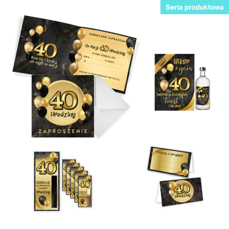 Czarno zlota 40 Seria Produktowa Biala Koperta