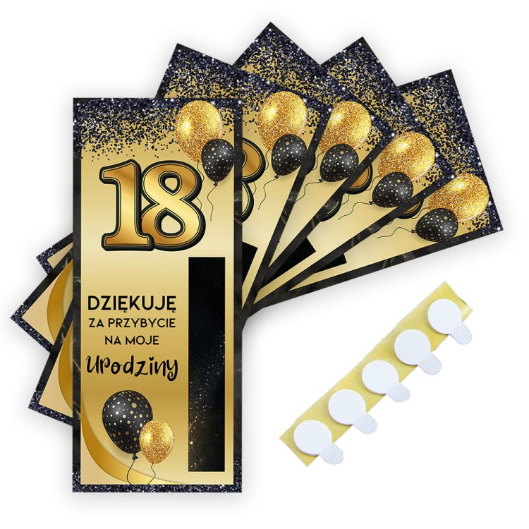 Podziekowania dla Gosci Merci na Impreze 18 Urodziny Czarno Zlote - 5 sztuk  PDM_33