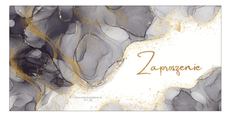 Zaproszenia Ogolne Czarno Zlote Z11_40 Przod