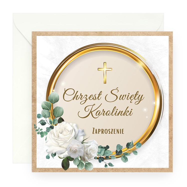 Zaproszenia Personalizowane na Chrzest Stokrotki