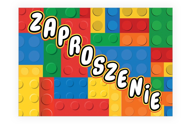 Zaproszenia dla Dzieci Lego ZJB_02 przód