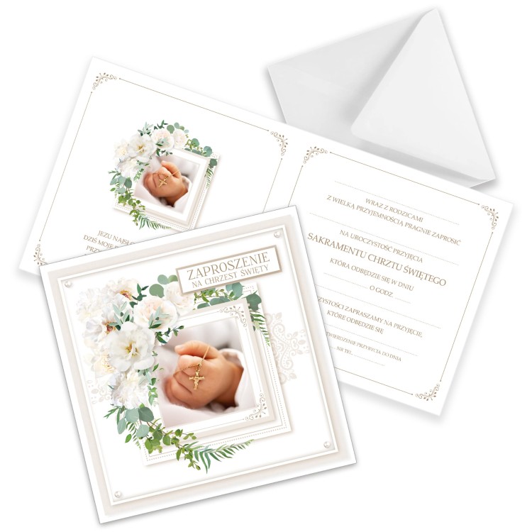 Zaproszenia na Chrzest Swiety Raczka z Krzyzykiem ZKC_01