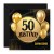 Zaproszenia Personalizowane na 50 Urodziny Złote Balony Czarna Koperta