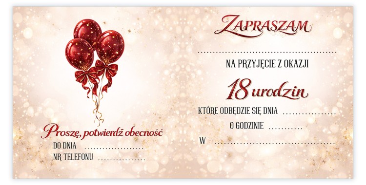 Zaproszenia na 18 Urodziny Baśniowe Z11_47 środek