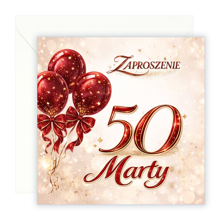 Zaproszenia Personalizowane na 50 Urodziny Baśń
