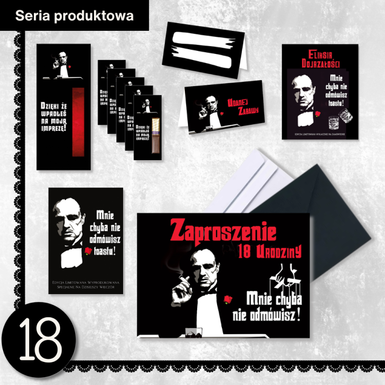 Zaproszenia na 18 Urodziny Mnie Chyba Nie Odmowisz WB_58 seria produktowa