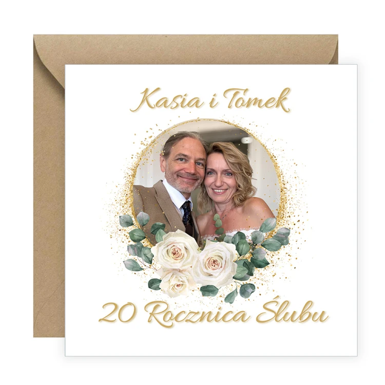 Zaproszenia Personalizowane na Rocznicę Ślubu Miłość Eko Koperta S14_06_ZE1