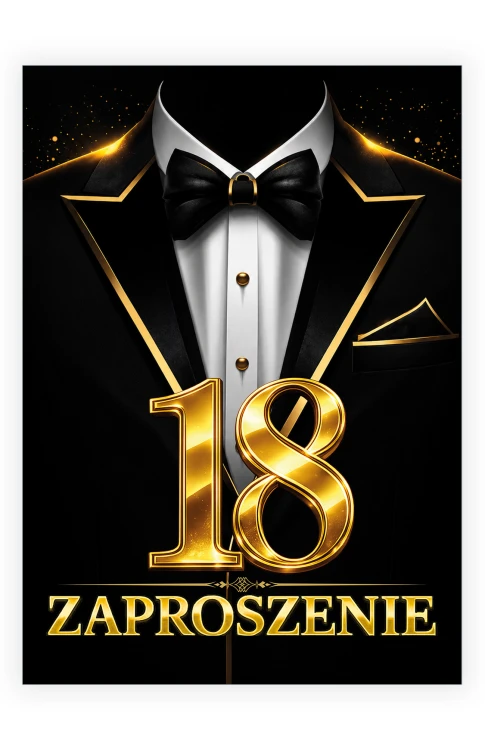 Zaproszenia na 18 Urodziny Garniak ZJB_25 przód