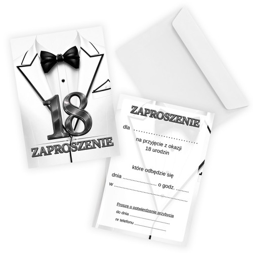 Zaproszenia na 18 Urodziny Eleganckie ZJB_26