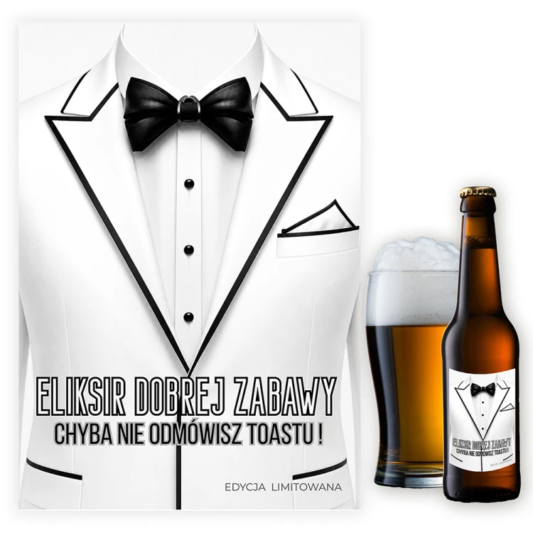 Naklejki na Butelki na Imprezę Eleganckie NAK_128