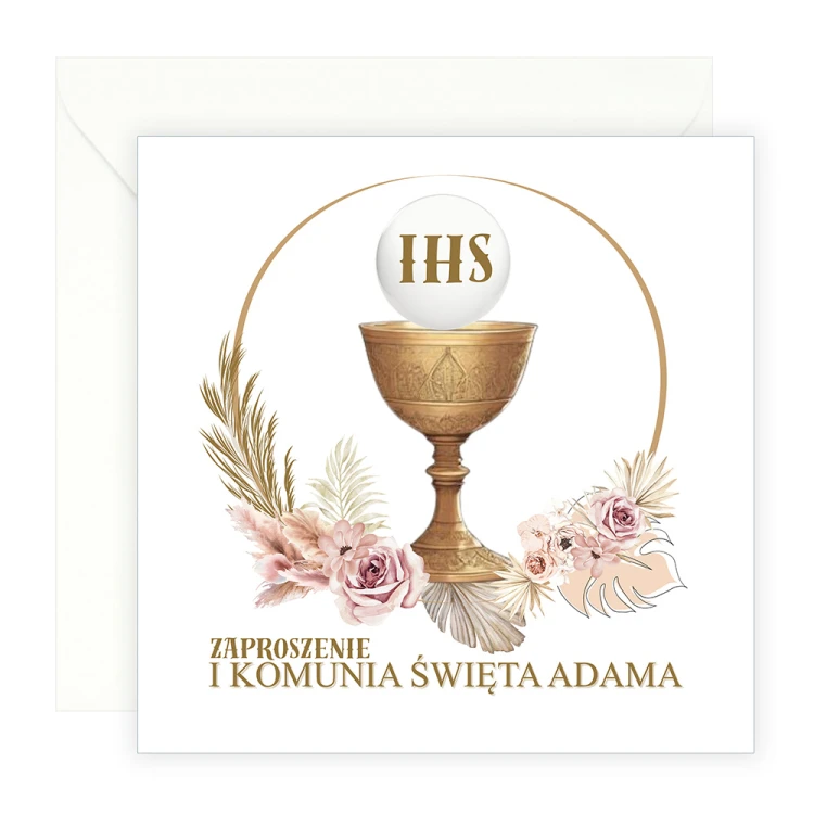 Zaproszenia Personalizowane na Komunię Boho S14K_13