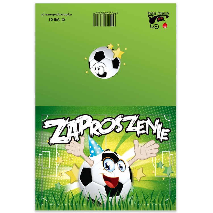 Zaproszenia dla Dzieci Pilka Nozna WB_01 Przod