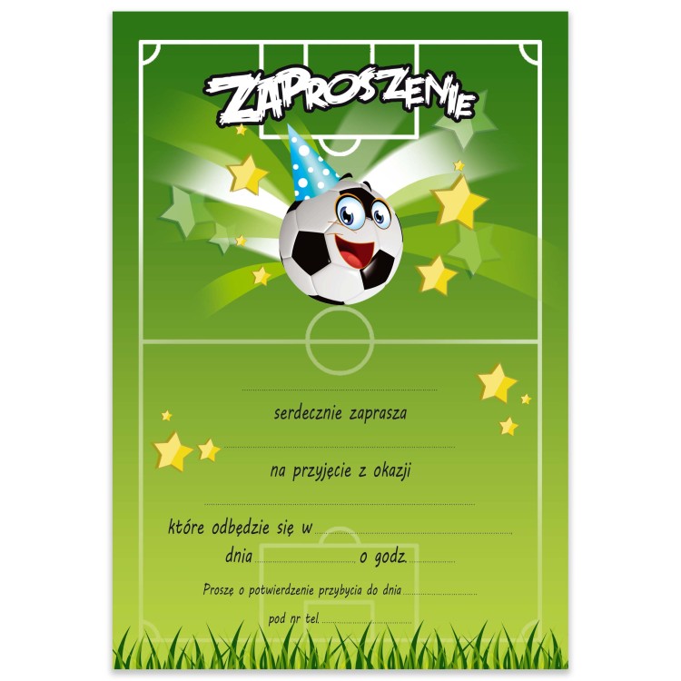 Zaproszenia dla Dzieci Pilka Nozna WB_01 Srodek