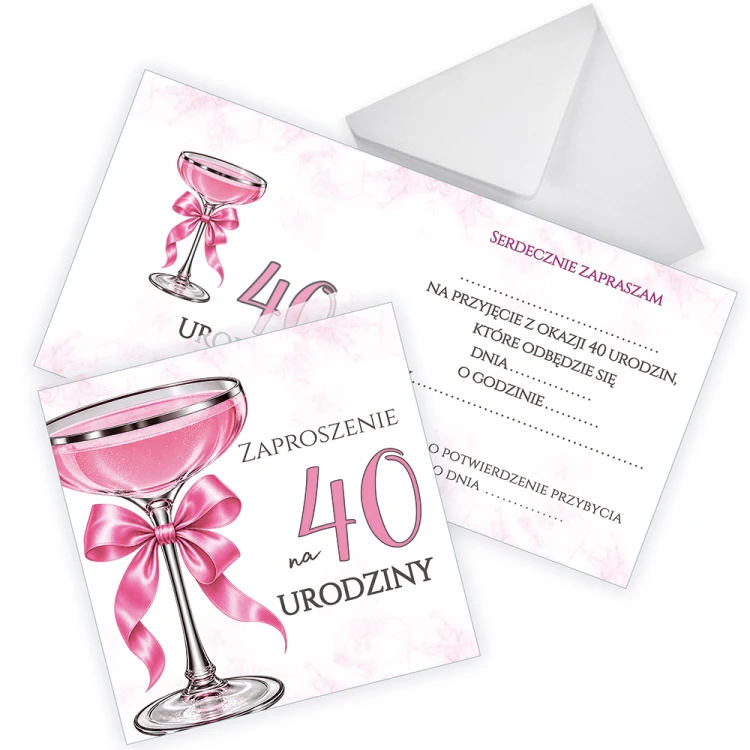Zaproszenia na 40 Urodziny Kieliszek Z11_51