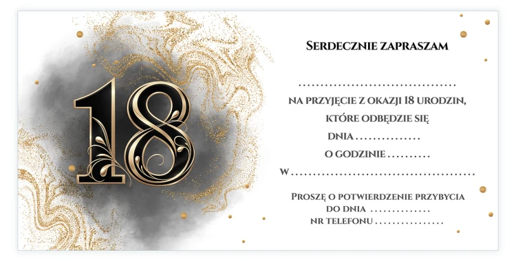 Zaproszenia na 18 Urodziny Błysk Z11_53 środek