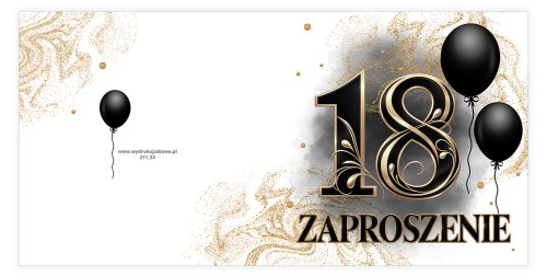 Zaproszenia na 18 Urodziny Błysk Z11_53 przód