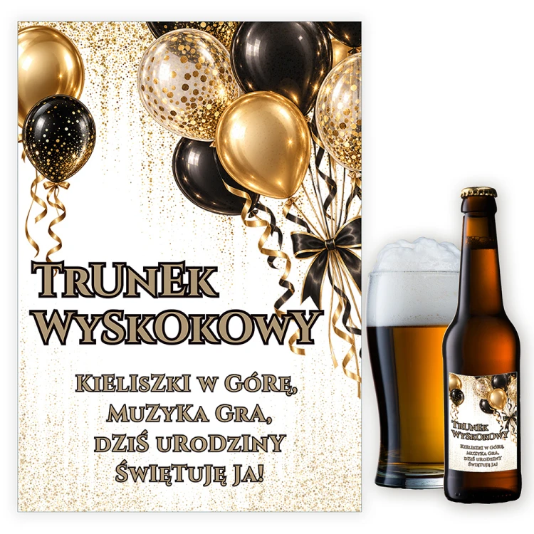 Naklejki na Butelki na Imprezę Wystrzałowe - 10 sztuk (s)