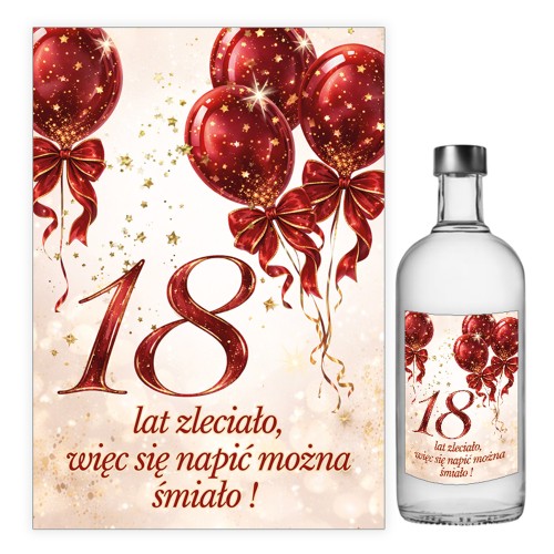 Naklejki na Butelki na 18 Urodziny Baśń - 10 sztuk (s)