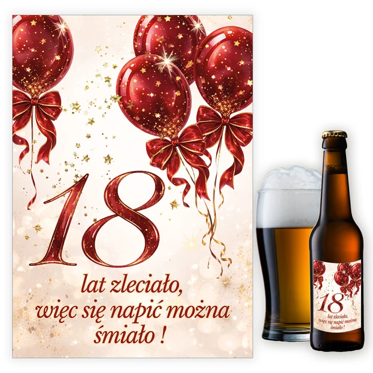 Naklejki na Butelki na 18 Urodziny Baśń - 10 sztuk (s)