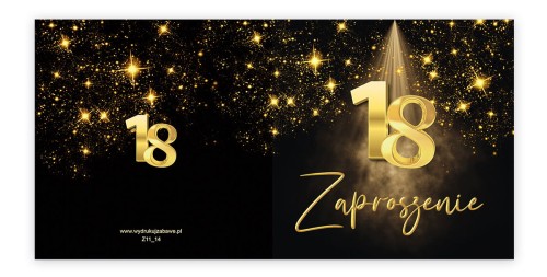Zaproszenia na 18 Urodziny Blask Z11_16 Przod